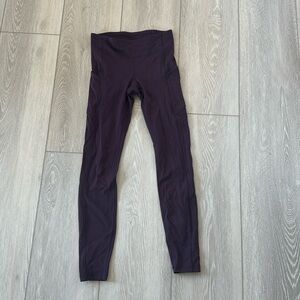 Dark purple lululemon leggings with pockets
